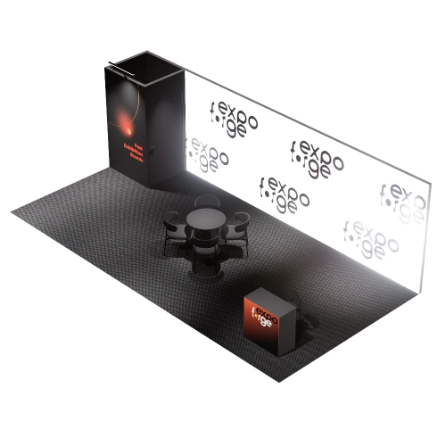 Messestand 4×8, 1 Wand, Premium