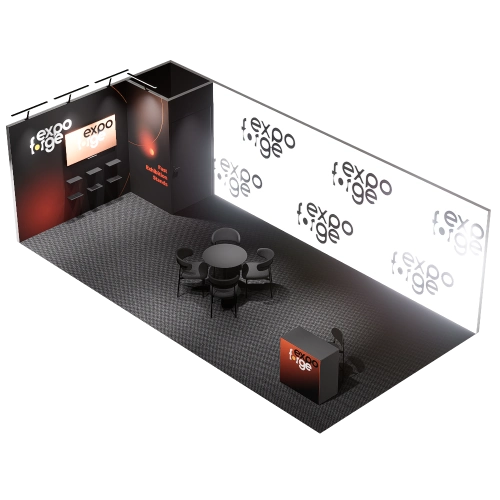 Messestand 4×8, 2 Wände, Premium