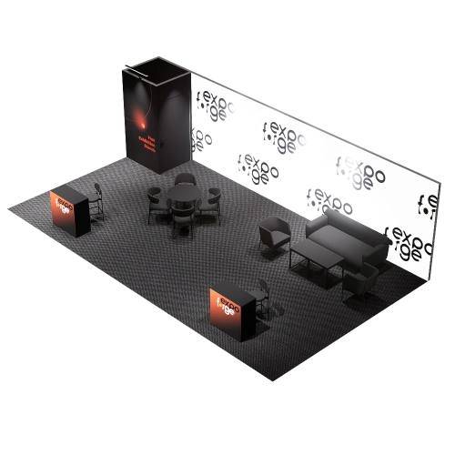 Messestand 5×9, 1 Wand, Premium