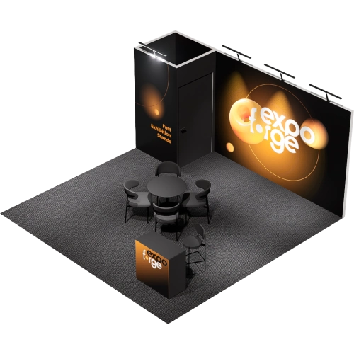 Messestand 5×5, 1 Wand, Pro