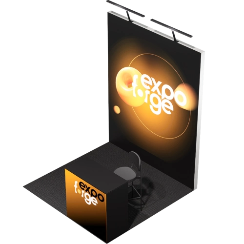 Messestand 2×2, 1 Wand, Pro