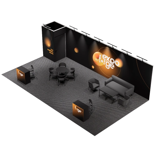 Messestand 5×9, 1 Wand, Pro