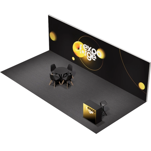 Messestand 4×8, 1 Wand, Standard