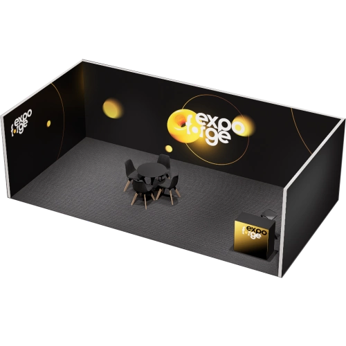 Messestand 4×8, 3 Wände, Standard