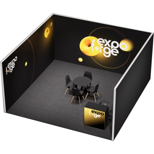 Messestand 5×5, 3 Wände, Standard