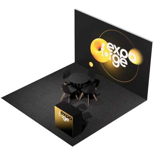 Messestand 4×4, 1 Wand, Standard