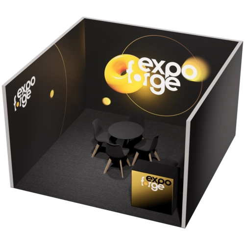 Messestand 4×4, 3 Wände, Standard