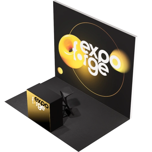 Messestand 2×3, 1 Wand, Standard