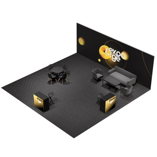 Messestand 7×7, 1 Wand, Standard