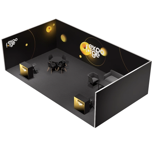 Messestand 5×9, 3 Wände, Standard