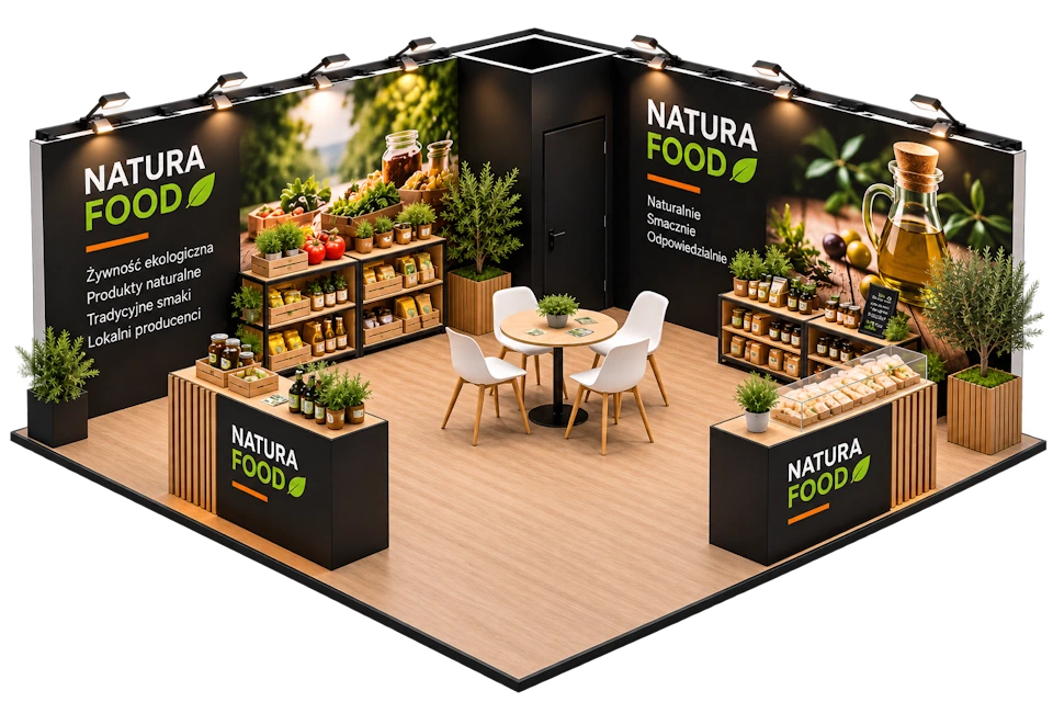 Stoisko targowe na NATURA FOOD w Łodzi